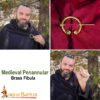 Viking Brass Penannular Brooch Cloak Pin 8805 7