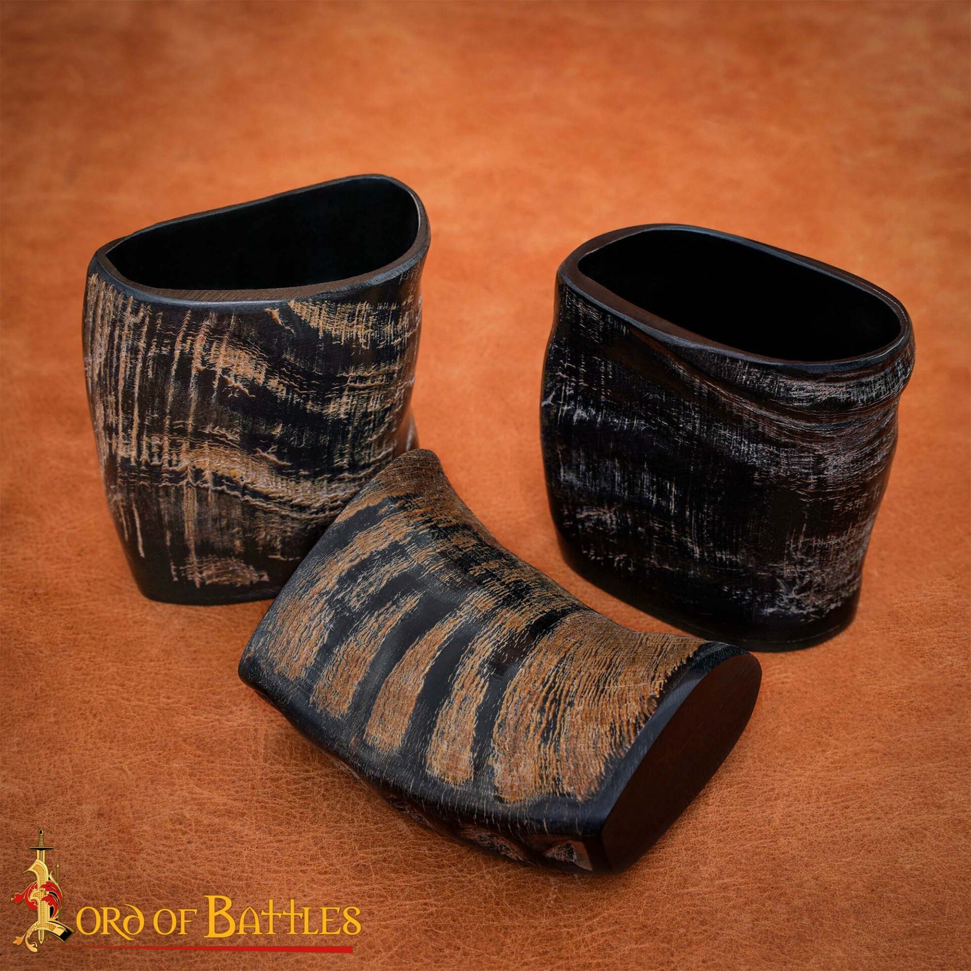 Viking Buffalo horn shot glasses-4440-3pcs