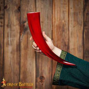 Carmine Drinking Horn