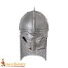 Viking Gjermundbu Antique Steel Helmet with Genuine Leather Liner and Butted Chainmail-2241A 3