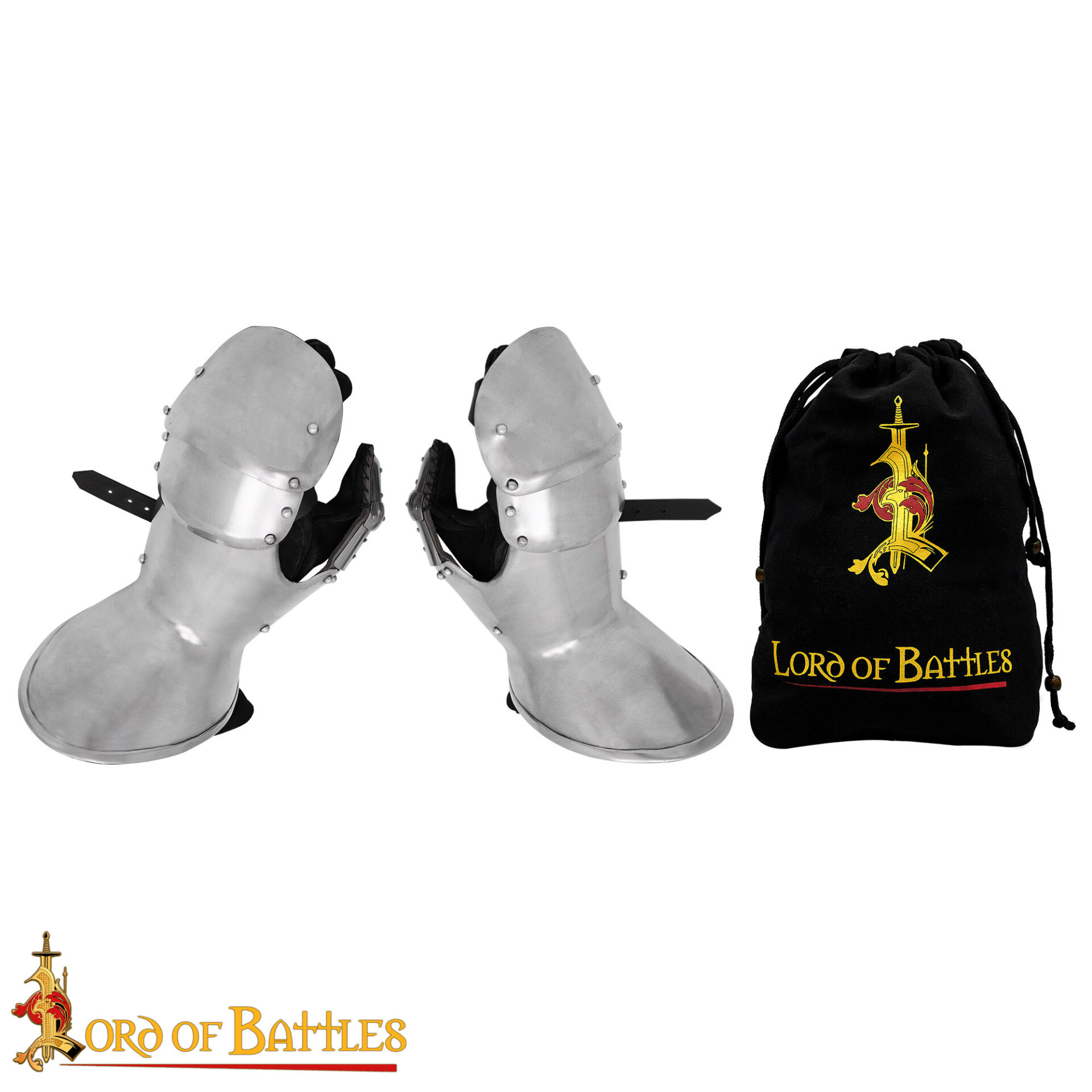 steel-gauntlets-16g-with-suede-leather-gloves-9410 3