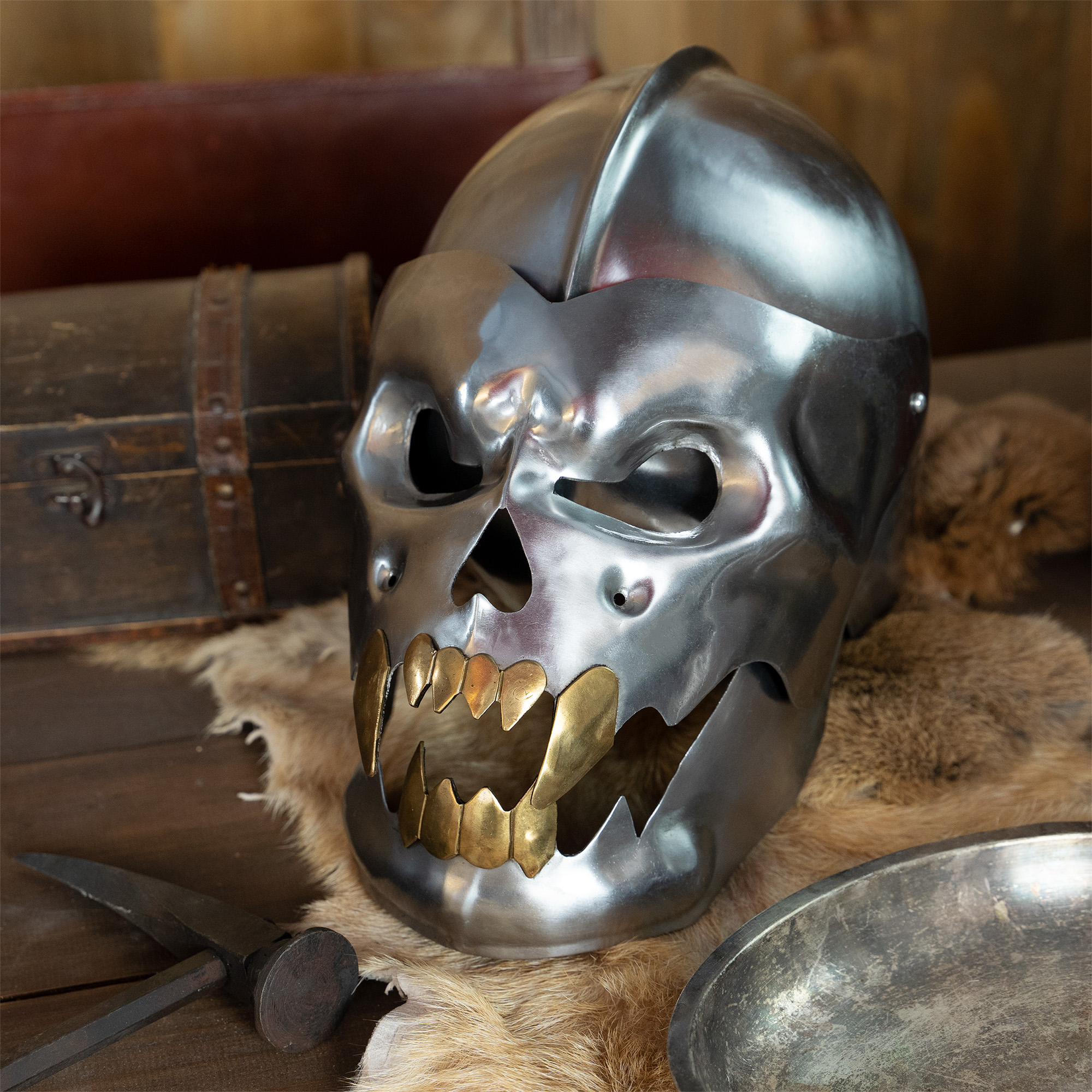 Skull terrifying fantasy helmet with Liner for & Cosplay – Lord of Battles