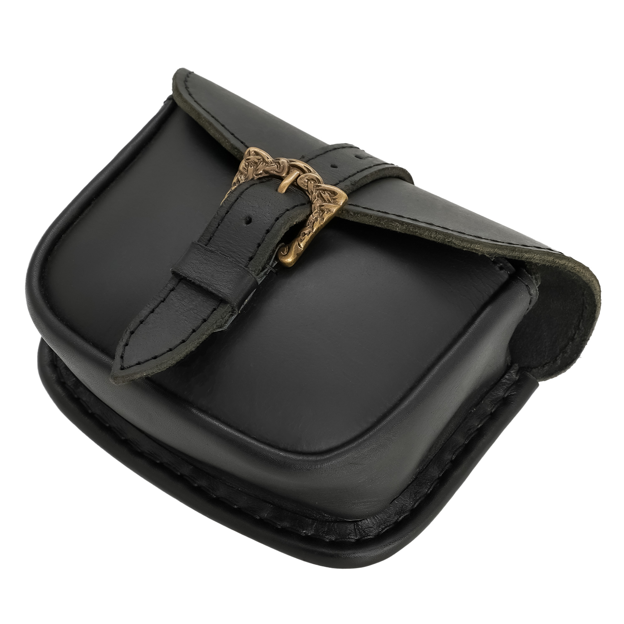 Late Medieval Belt Bag - Black/Maroon