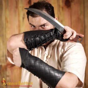 Archer Genuine Leather Single Handed Bracers Functional Arm Protection