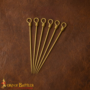 Medieval Functional Pure Brass Clothing Pins Set of 6