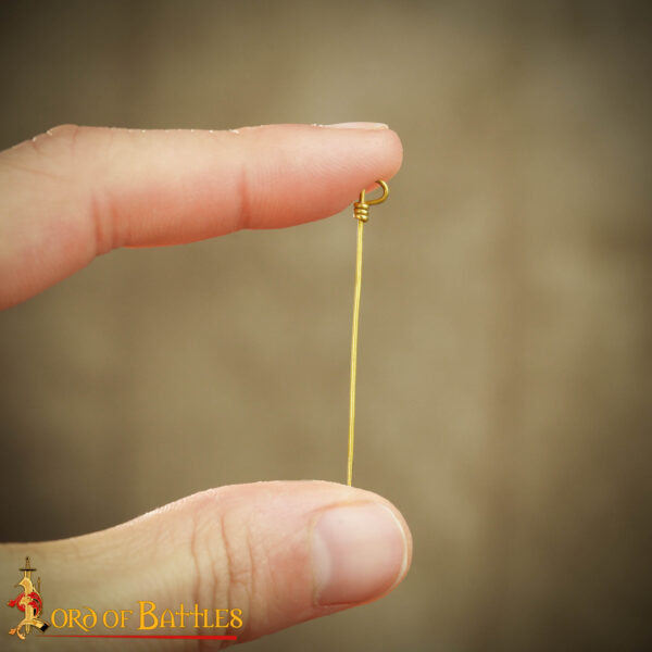 Medieval Functional Pure Brass Clothing Pins Set of 6 - Image 7