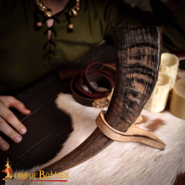 Medieval Viking Drinking Horn Handcrafted Genuine Buffalo Horn - Image 6