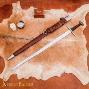 Medieval Type XI Oakeshott Typology Functional Sword with Leather Scabbard
