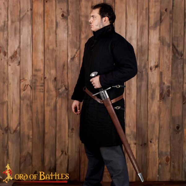 Medieval Type XI Oakeshott Typology Functional Sword with Leather Scabbard - Image 7