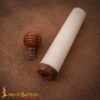13th Century Medieval Bone Needle Holder with Wooden Screw Cap 4401