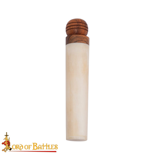 Medieval Handmade Genuine Bone Needle Holder Functional Accessory - Image 4