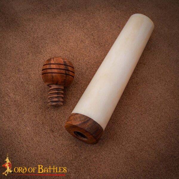 Medieval Handmade Genuine Bone Needle Holder Functional Accessory