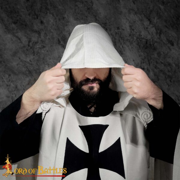 Teutonic Knights Hooded Cape Sturdy Canvas Cotton Cape - Image 7