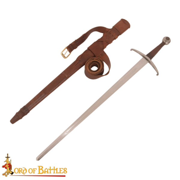Gothic Type XV Oakeshott Typology Functional Sword with Genuine Leather Scabbard - Image 4