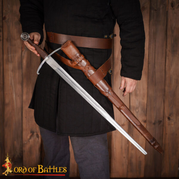 Gothic Type XV Oakeshott Typology Functional Sword with Genuine Leather Scabbard - Image 5