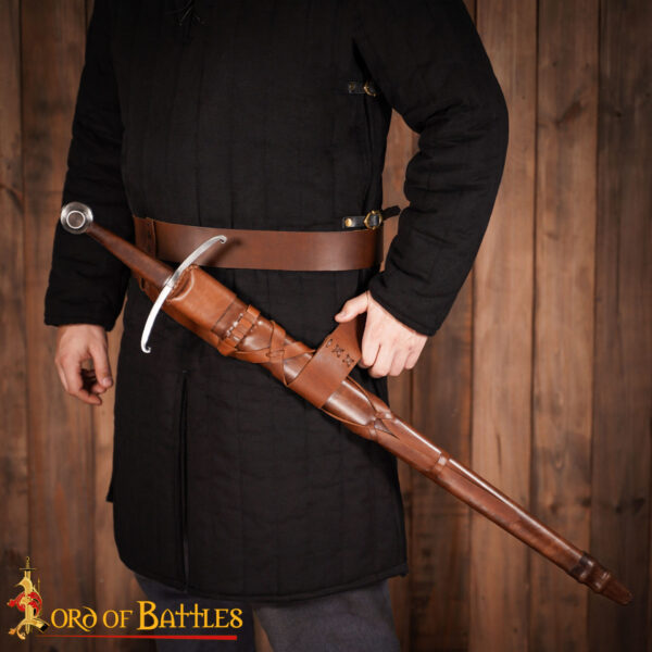 Gothic Type XV Oakeshott Typology Functional Sword with Genuine Leather Scabbard - Image 6