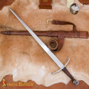 Gothic Type XV Oakeshott Typology Functional Sword with Genuine Leather Scabbard