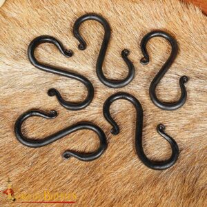 Iron Hand Forged Suspending Hook Functional Camping Accessory Set of 5