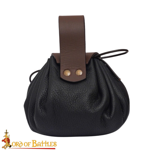 The Adventurer's Leather Belt Pouch with Real Bone Toggle - Image 3