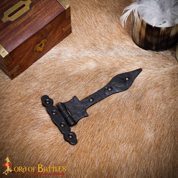 Medieval Chest Hinges / Hand Forged Iron Rustic Door Hinge - Image 2