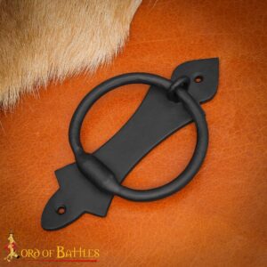 Medieval Iron Hand Forged Functional Door Knocker Vintage Accessory - Discontinued