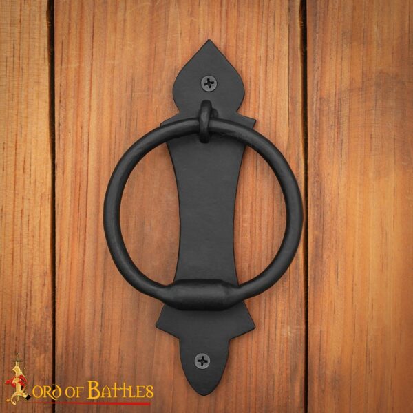 Medieval Iron Hand Forged Functional Door Knocker Vintage Accessory - Discontinued - Image 6