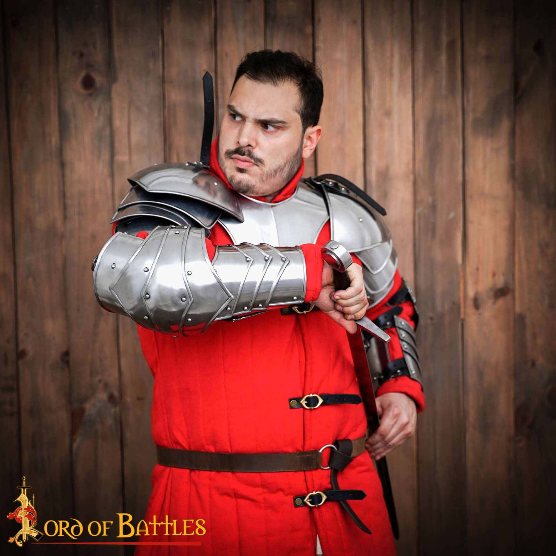 15th Century Medieval Articulated Steel Arm Armor-9308P 1