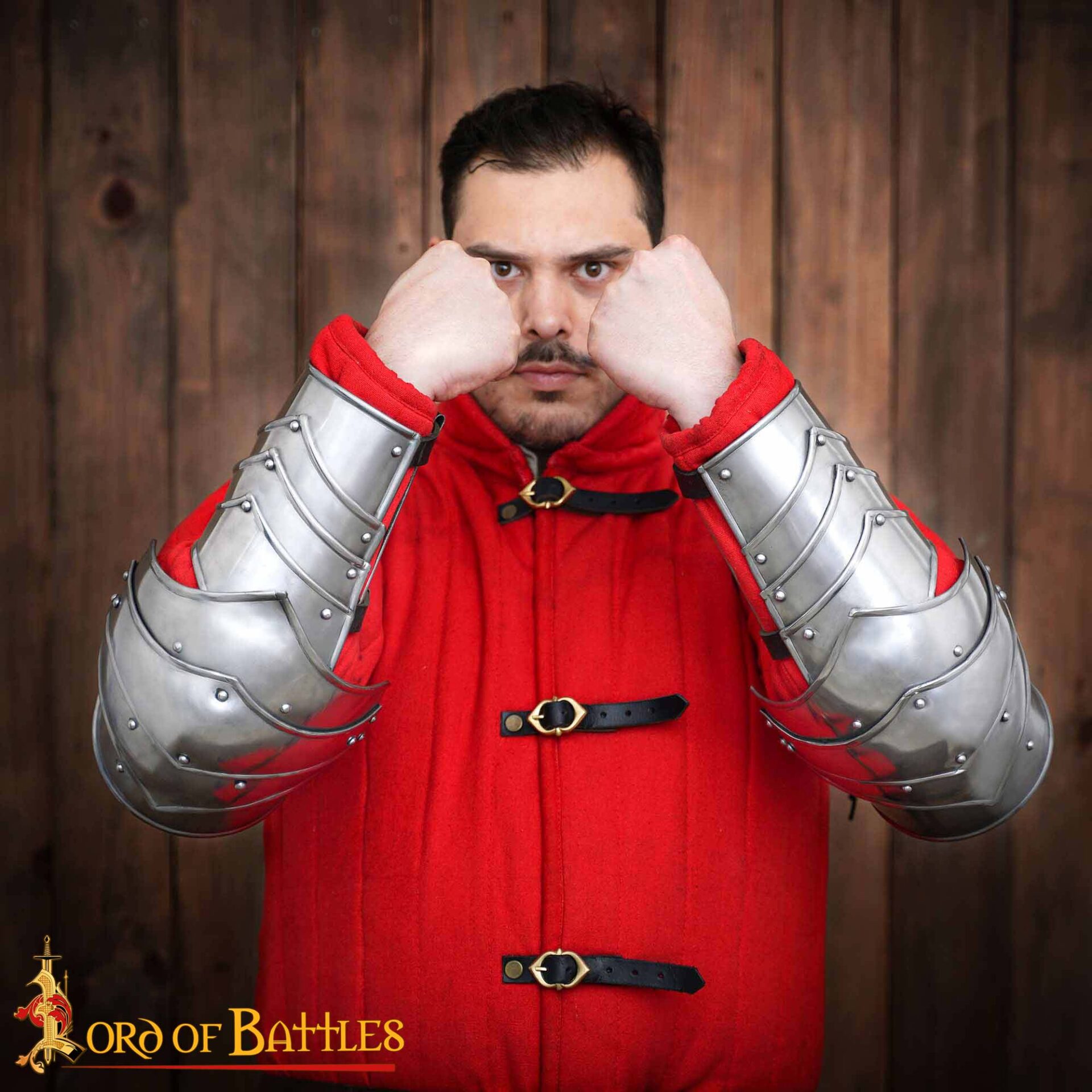 15th Century Medieval Articulated Steel Arm Armor-9308P