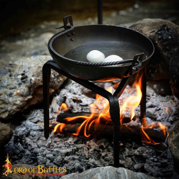 Medieval Campfire Small Tripod Stand Hand Forged Iron Accessory - Image 2