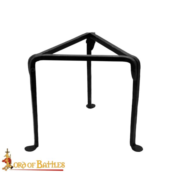 Medieval Campfire Small Tripod Stand Hand Forged Iron Accessory - Image 4