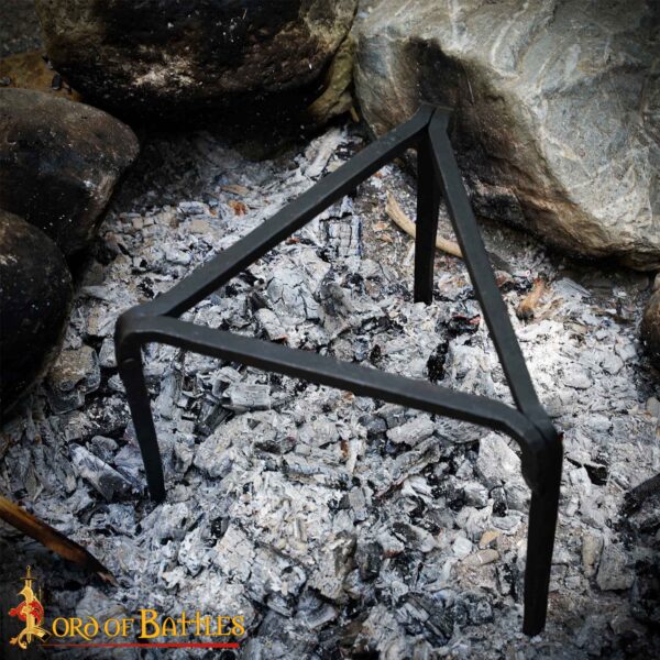 Medieval Campfire Small Tripod Stand Hand Forged Iron Accessory - Image 5