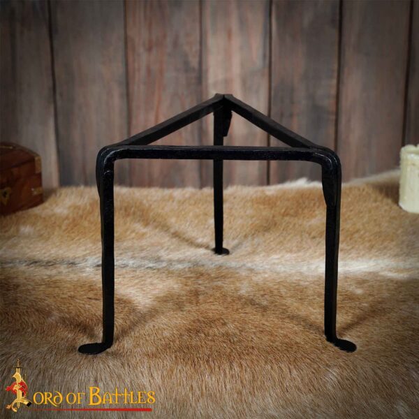 Medieval Campfire Small Tripod Stand Hand Forged Iron Accessory