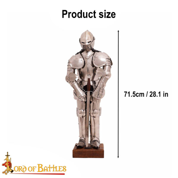 Decorative Stainless Steel Mini Full Armor Suit Duke of Burgundy - Image 3