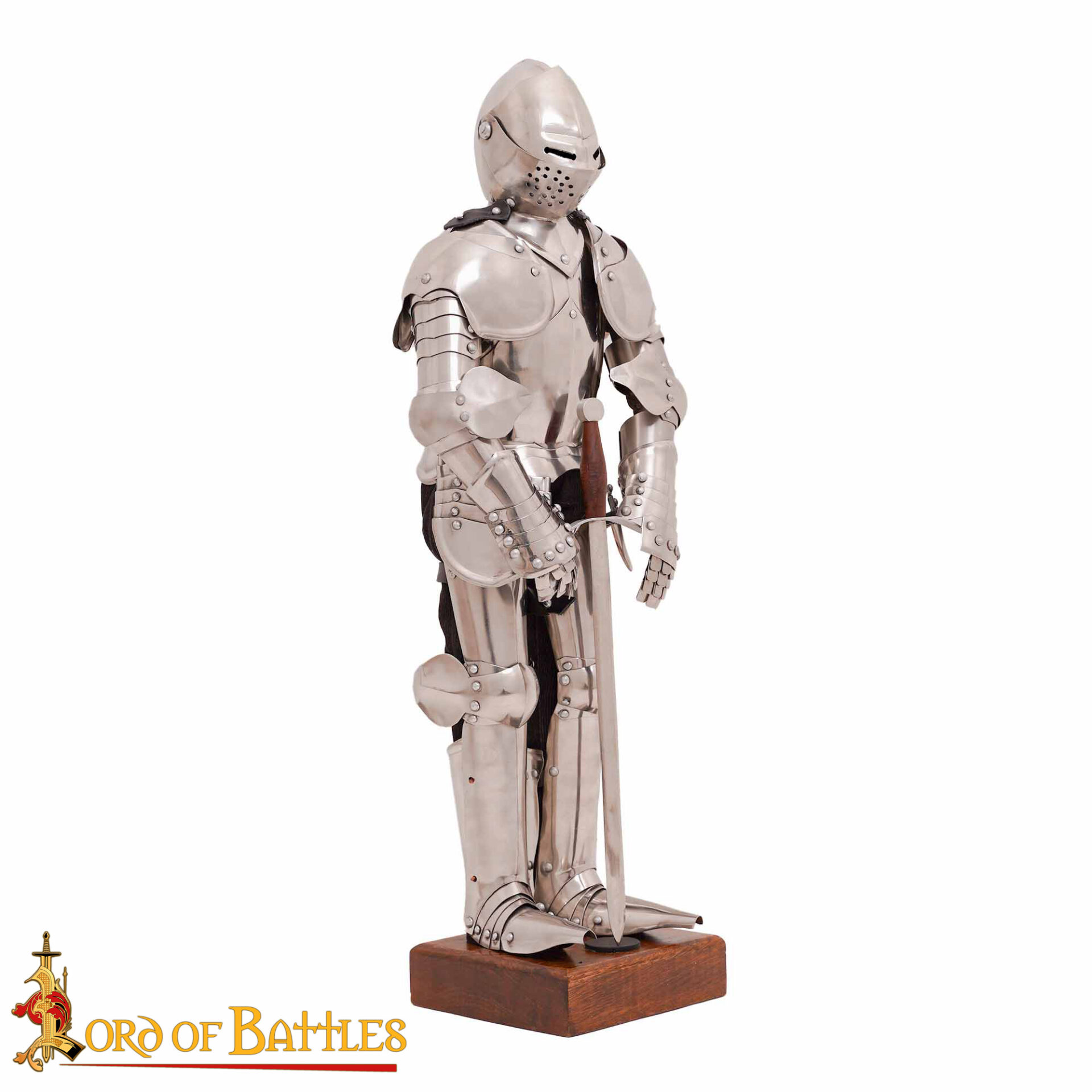 15th Century Medieval Miniature Knight Armor Suit of Plate with Stand-3403SS22 3