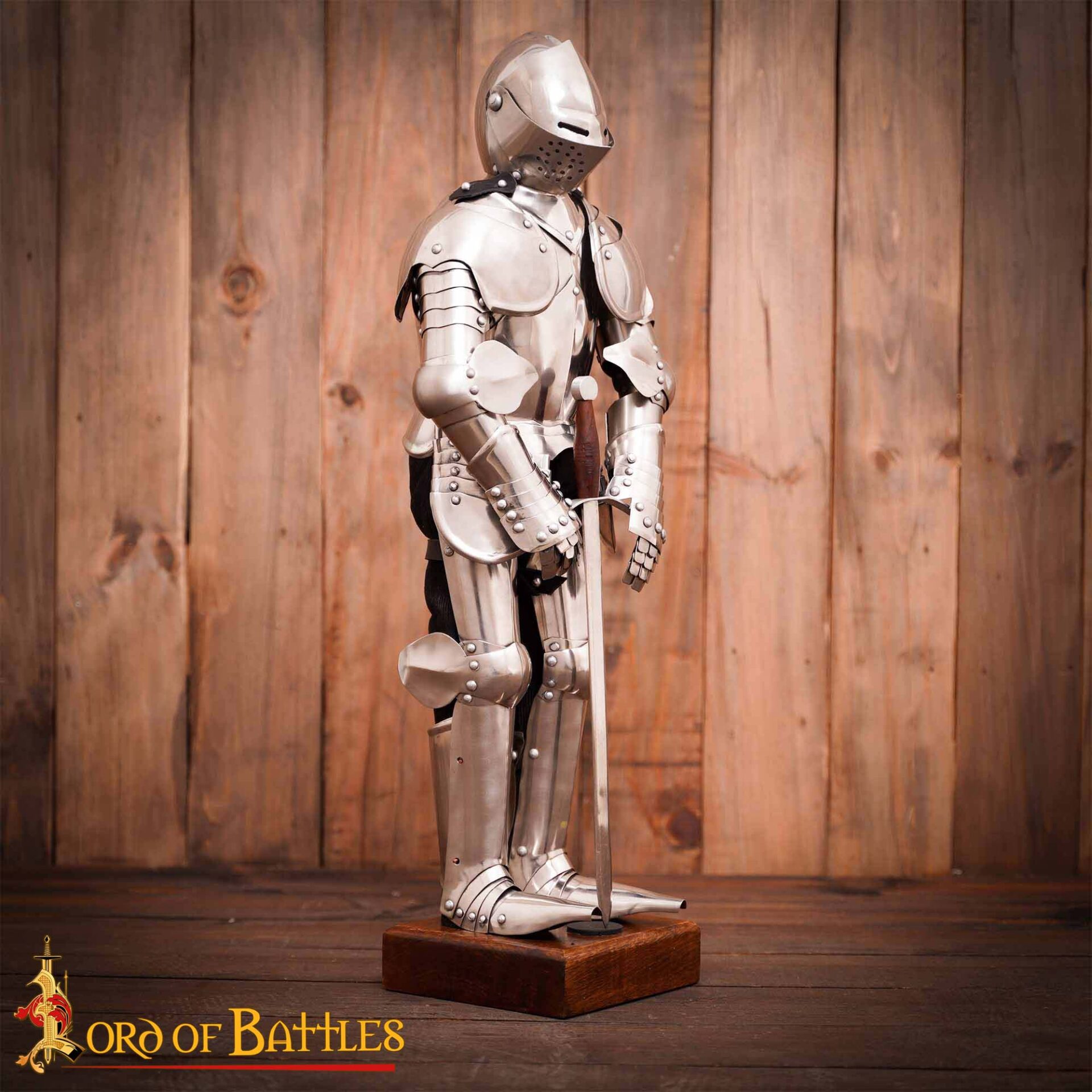 15th Century Medieval Miniature Knight Armor Suit of Plate with Stand-3403SS22 6