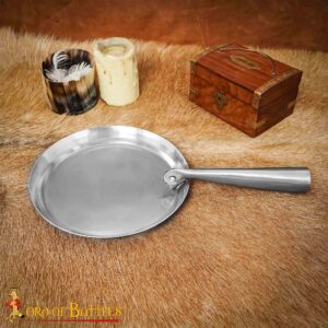 Hand Forged Iron Folding Pan Functional Camping Accessory