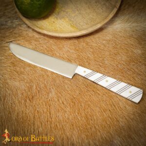 Medieval Stainless Steel Knife with Genuine Bone Handle