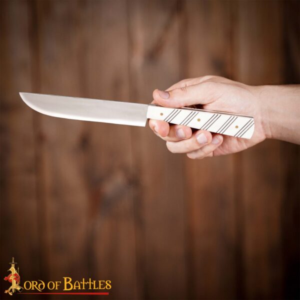 Medieval Stainless Steel Knife with Genuine Bone Handle - Image 6