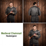 THE MEDIEVALS 6MM MS Round Riveted with Alternate Flat Ring Hauberk  Chainmail Armor Full Sleeve Shirt : : Sports & Outdoors
