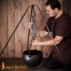 18th Century Hand Forged Wrought Iron Cooking Tripod 8511M 1