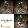 18th Century Hand Forged Wrought Iron Cooking Tripod 8511M 7