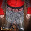 Round Ring Chainmail Skirt, Butted, ID 10 mm, Zinc Polish and Black