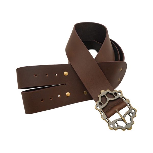 Pirate's Leather Baldric Sword Hanging Belt for LARP and Cosplay