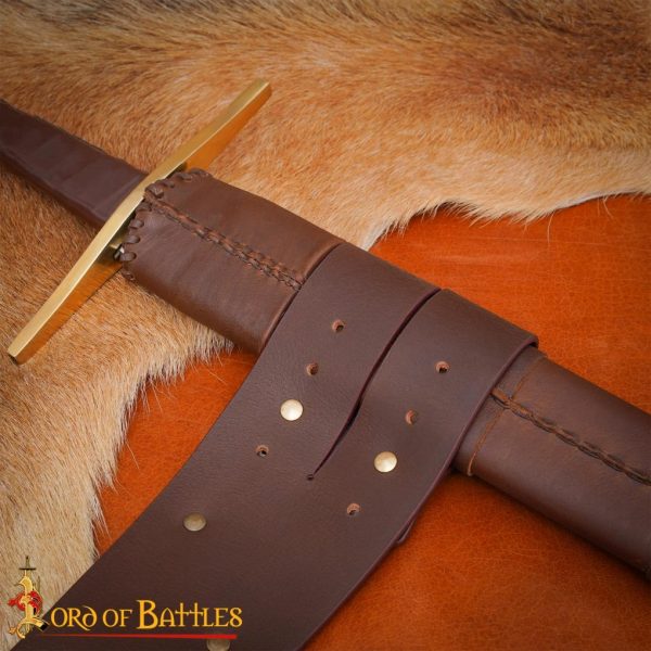 Pirate's Leather Baldric Sword Hanging Belt for LARP and Cosplay - Image 6