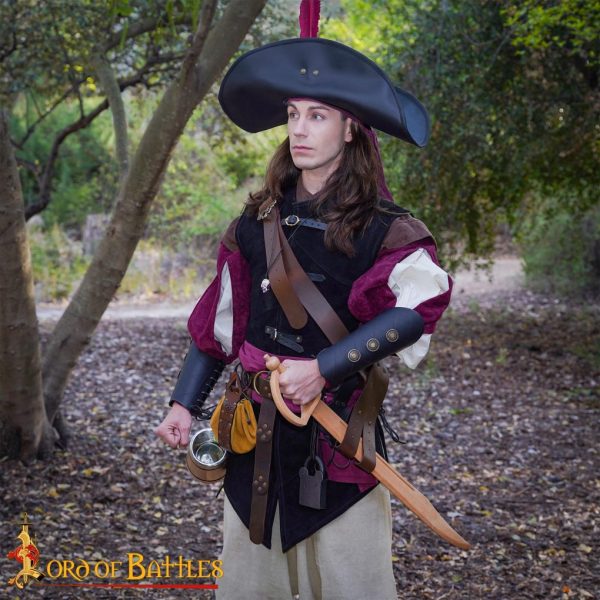 Pirate's Leather Baldric Sword Hanging Belt for LARP and Cosplay - Image 3
