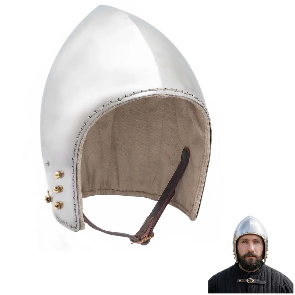 Open Face Bascinet Helmet Open Face Bascinet Helmet - Image 4