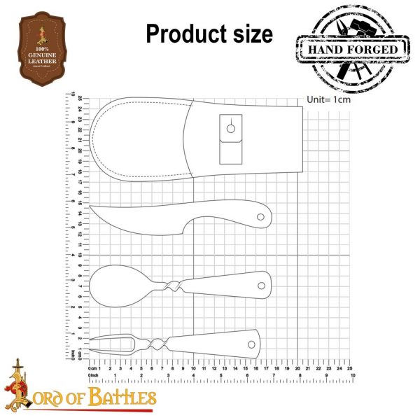 Rustic Viking Cutlery Set Hand Crafted Stainless Steel Accessory - Image 3