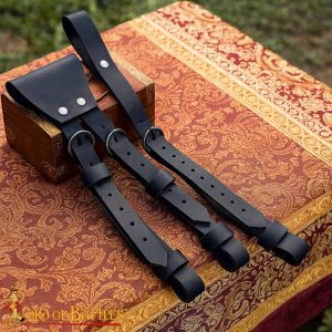 Medieval Sword Belt Hanger 3 Point Leather Holder
