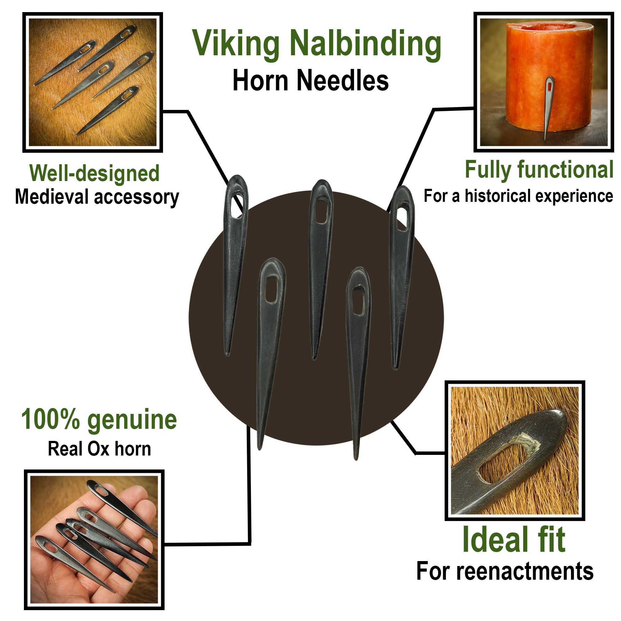 Forged Steel Sewing Needles. Viking Needles, Medieval Needles