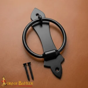 Medieval Iron Hand Forged Functional Door Knocker Vintage Accessory